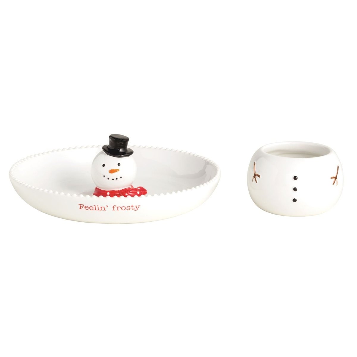 Mud Pie Mud Pie Stackable Snowman Server Set | CeCe's Home & Gifts