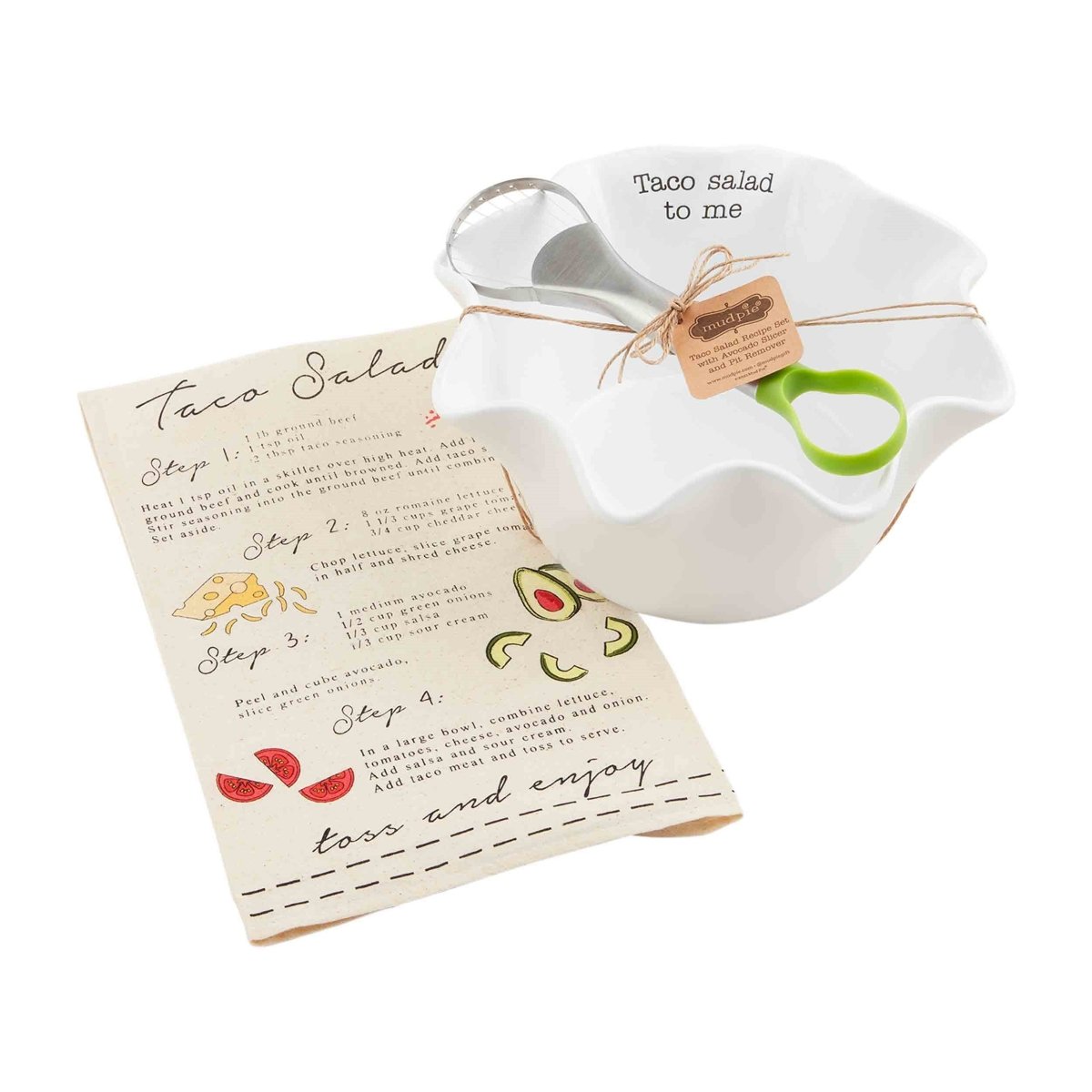 Mud Pie Mud Pie Taco Salad & Towel Set | CeCe's Home & Gifts