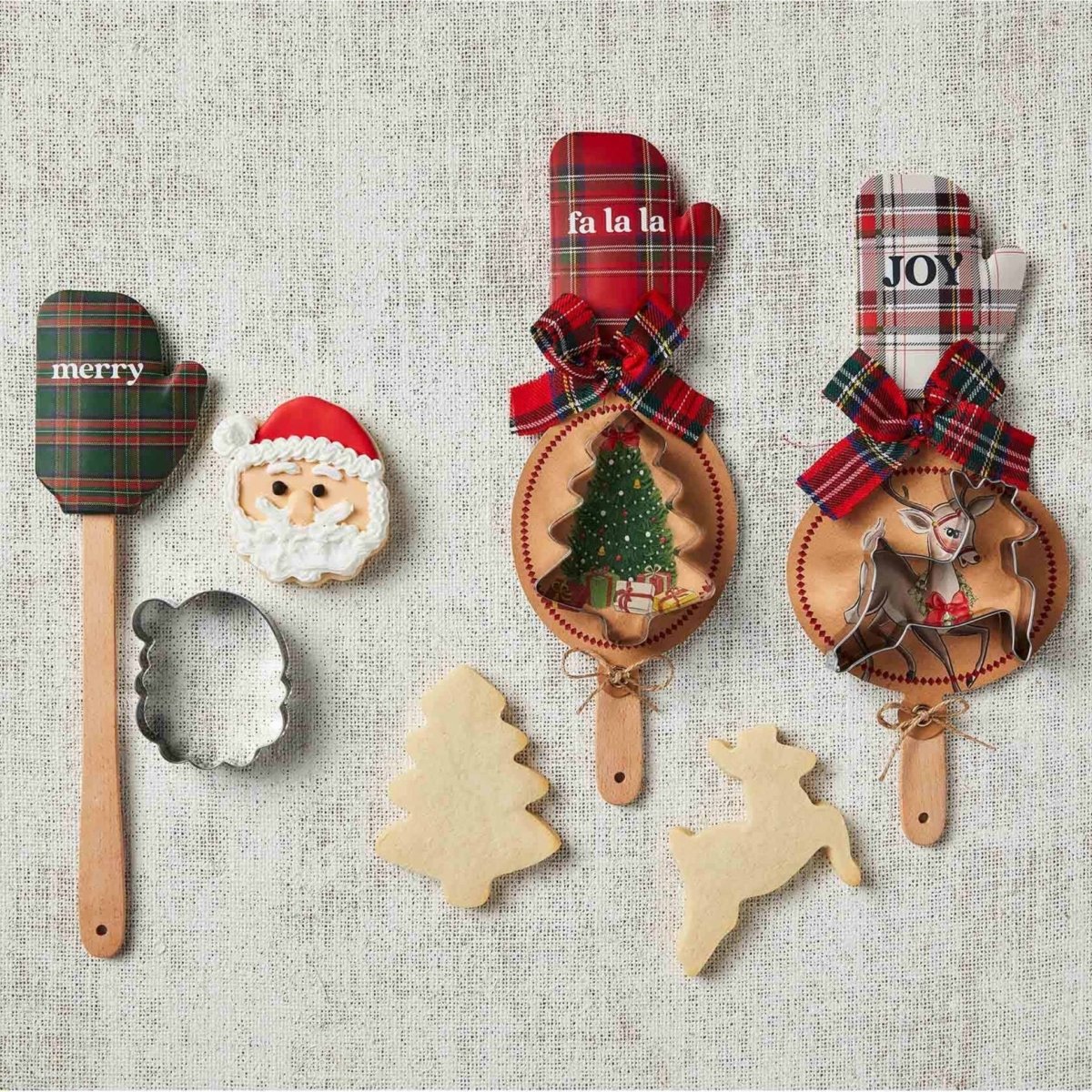 Mud Pie Tartan Silicone Spatula & Cookie Cutter Set - 3 Styles - CeCe's Home & Gifts