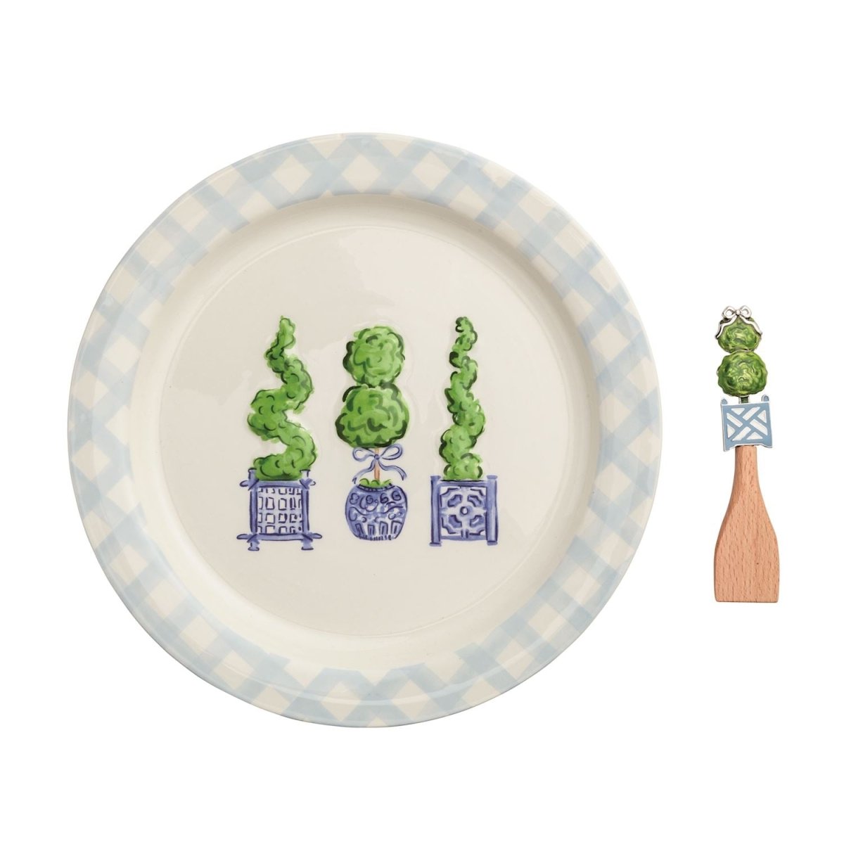 Mud Pie Mud Pie Topiary Round Platter Set | CeCe's Home & Gifts