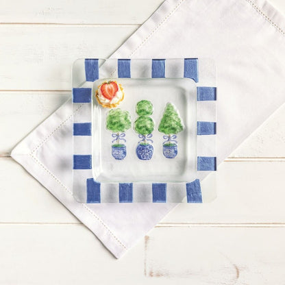 Mud Pie Mud Pie Topiary Slump Glass Plate | CeCe's Home & Gifts