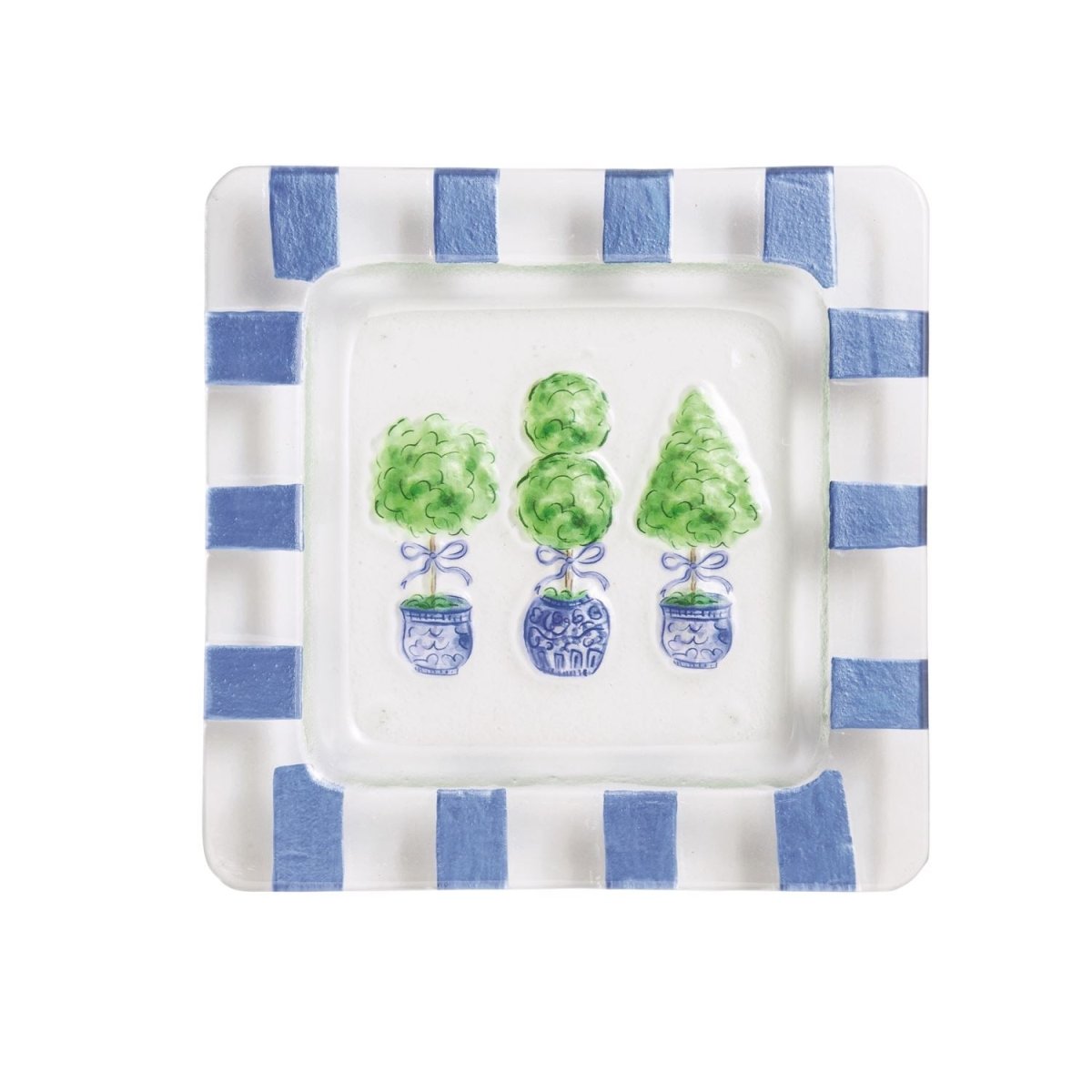Mud Pie Mud Pie Topiary Slump Glass Plate | CeCe's Home & Gifts