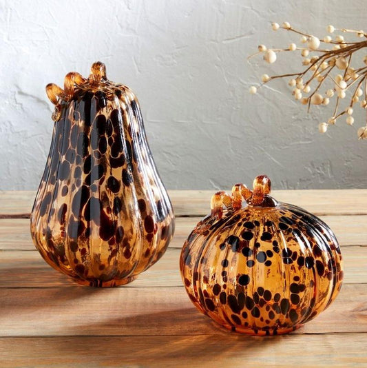 Mud Pie Tortoise Glass Pumpkins (medium or small) - CeCe's Home & Gifts