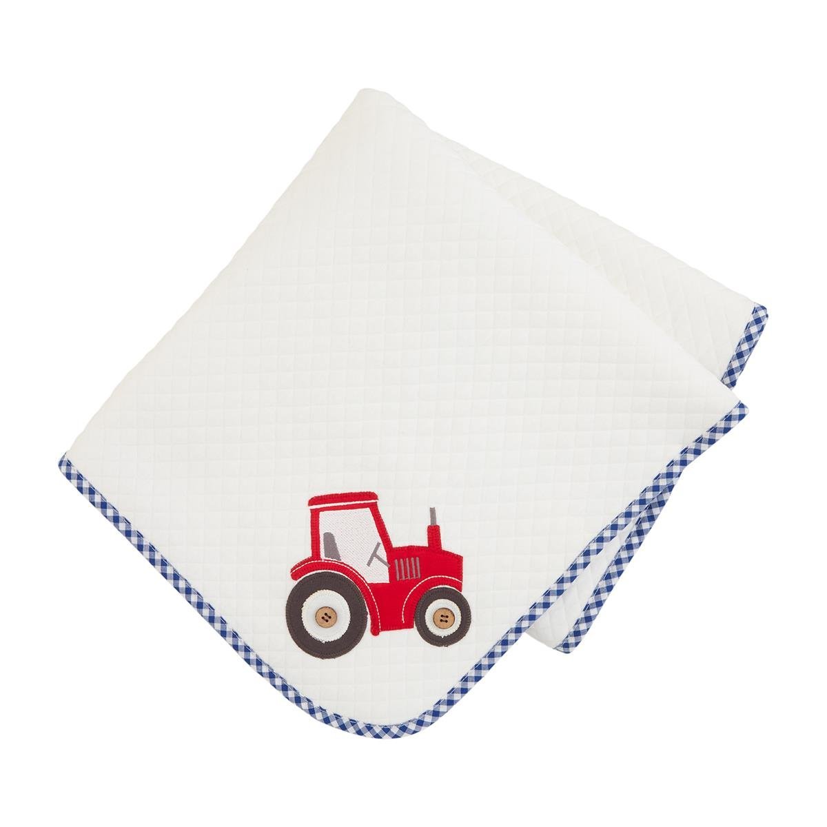 Mud Pie Mud Pie Tractor Quilted Blanket | CeCe's Home & Gifts
