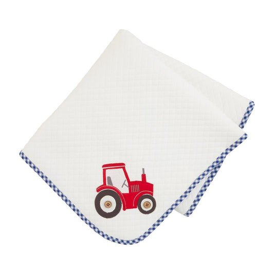 Mud Pie Mud Pie Tractor Quilted Blanket | CeCe's Home & Gifts