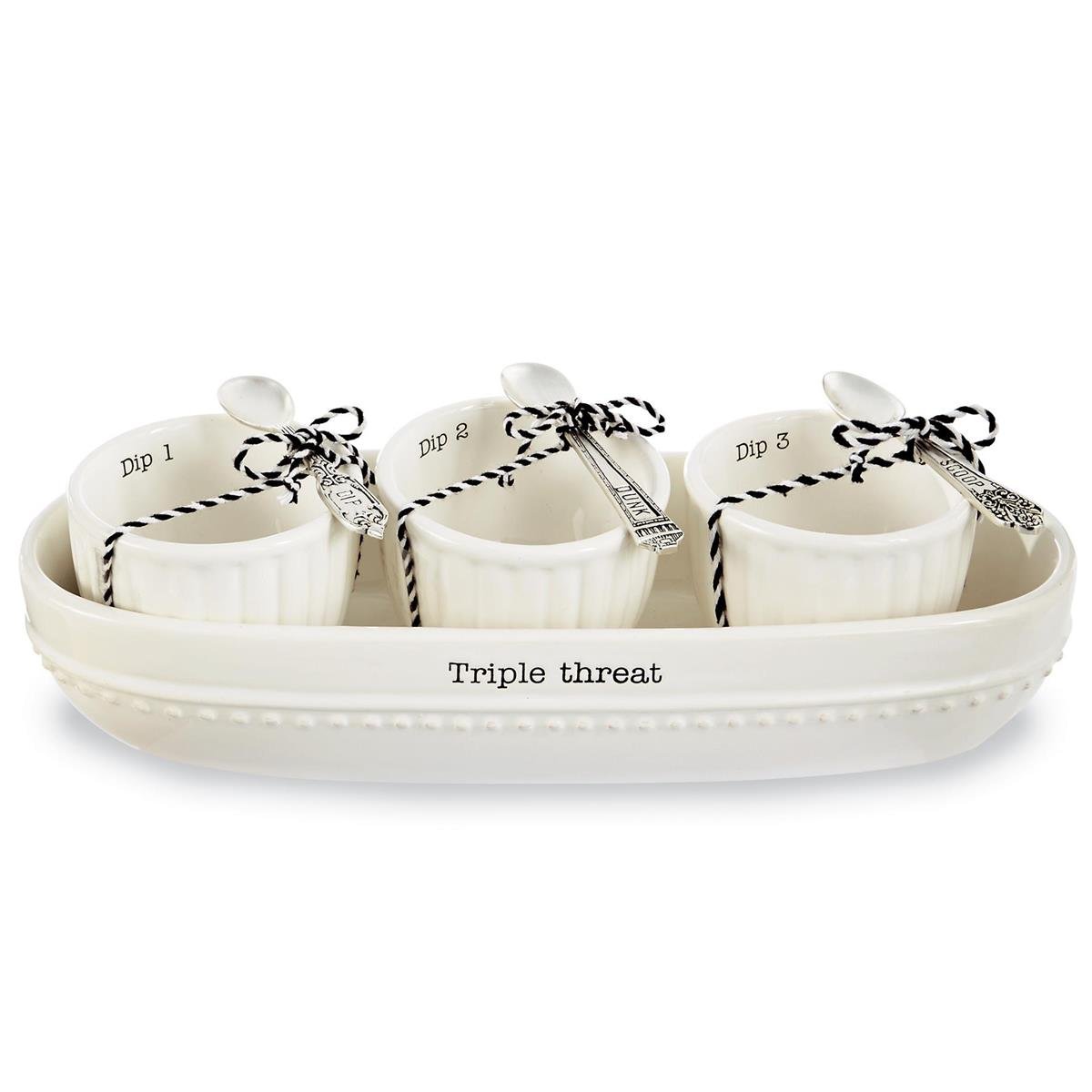 Mud Pie Triple Threat Cracker Bowl Set - CeCe's Home & Gifts