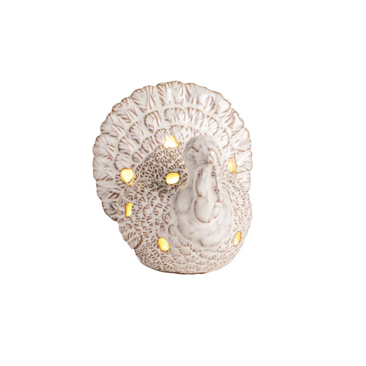 Mud Pie Mud Pie White Turkey Light-Up Sitter | CeCe's Home & Gifts