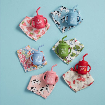 CeCe's Home & Gifts Mud Pie "Wild Child" Farm Silicone Cup & Bib Set | CeCe's Home & Gifts