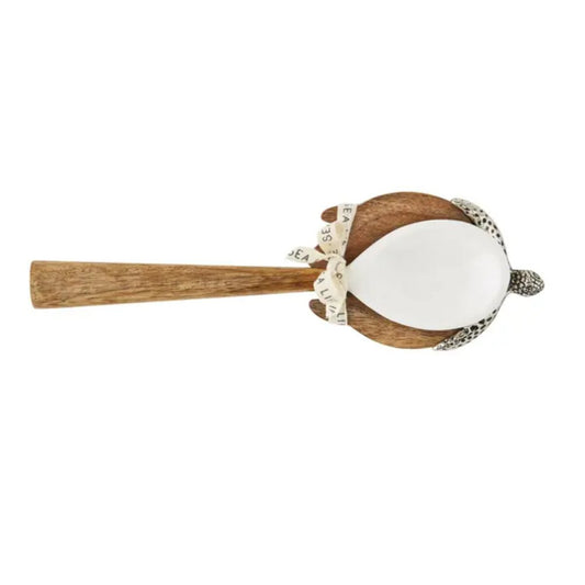 Mud Pie Wood Turtle Spoon Rest Set - CeCe's Home & Gifts