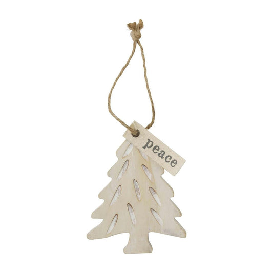 Mud Pie Wooden Tree Tag Ornaments - CeCe's Home & Gifts