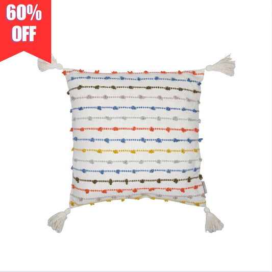 Multi-Colored Hand Woven Kira 20x20 Pillow - CeCe's Home & Gifts