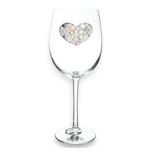 Multi-Stone Heart Jeweled Stemmed Glassware - CeCe's Home & Gifts