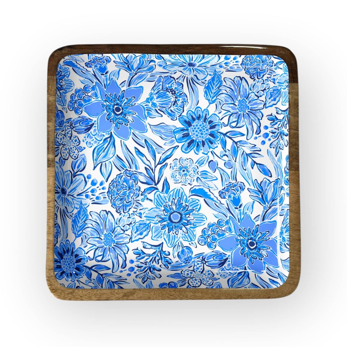 My Casita My Casita Blue Floral 8” Square Tray | CeCe's Home & Gifts