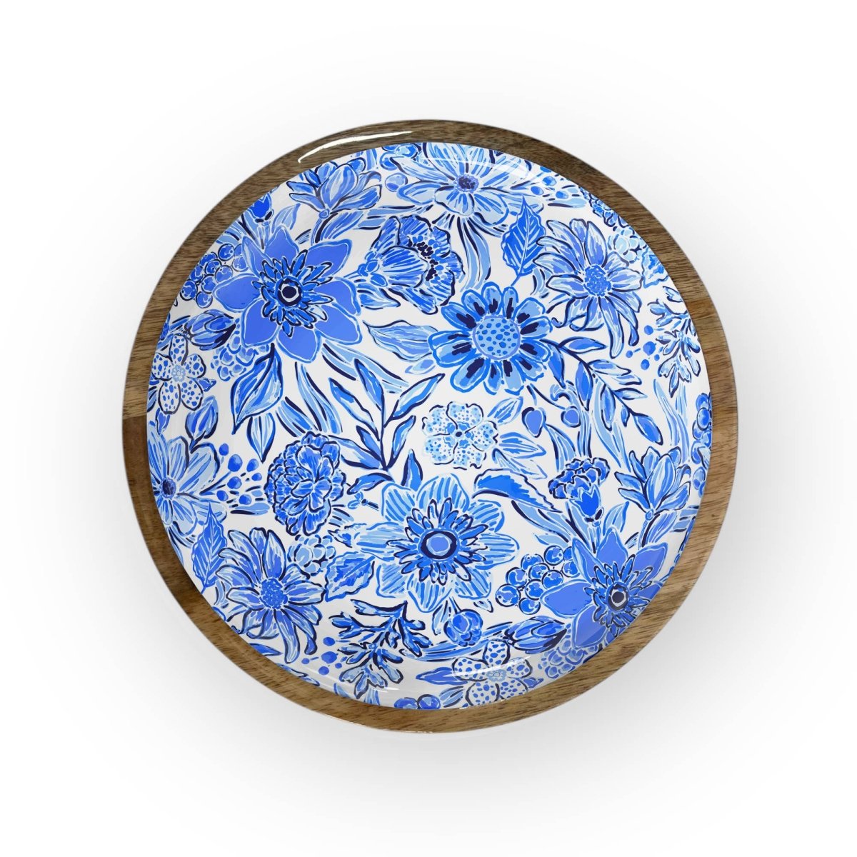 My Casita My Casita Blue Floral Round 10” Tray | CeCe's Home & Gifts