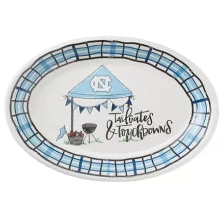 North Carolina Tar Heels Football, Tailgates & Touchdowns BBQ Platter - CeCe's Home & Gifts