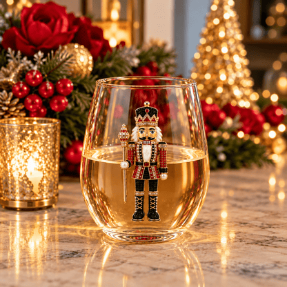 The Queens' Jewels Nutcracker Jeweled Stemless Glassware | CeCe's Home & Gifts