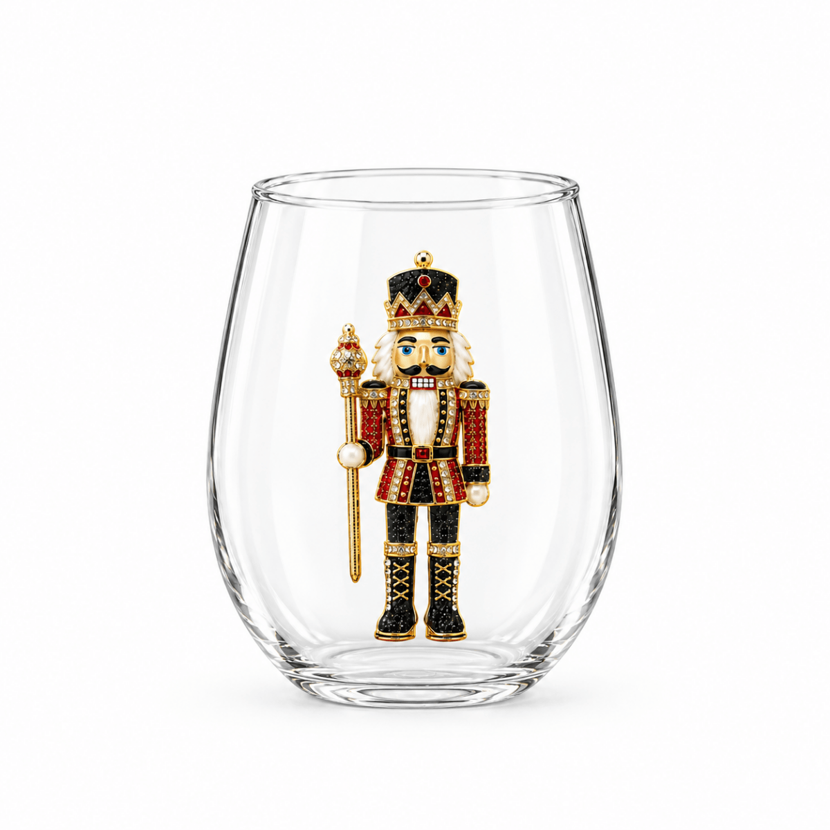 The Queens' Jewels Nutcracker Jeweled Stemless Glassware | CeCe's Home & Gifts