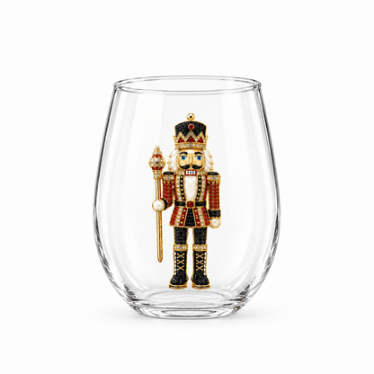 The Queens' Jewels Nutcracker Jeweled Stemless Glassware | CeCe's Home & Gifts