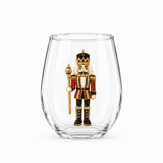 The Queens' Jewels Nutcracker Jeweled Stemless Glassware | CeCe's Home & Gifts