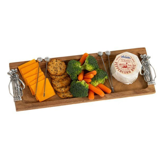 Oak & Olive Golf Serving & Cheese Board Set - CeCe's Home & Gifts