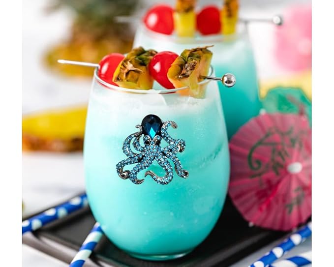 The Queens' Jewels Octopus Jeweled Stemless Glassware | CeCe's Home & Gifts