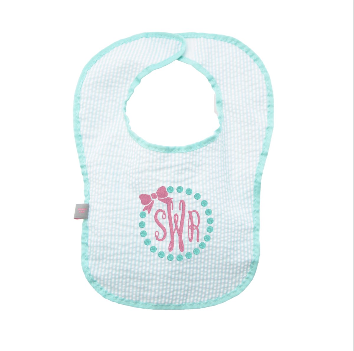 Oh Mint! Seersucker Baby Bib | Oh Mint - CeCe's Home & Gifts