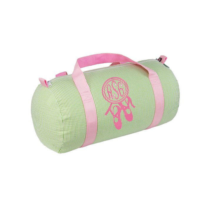 Oh Mint! Sweet Pea Seersucker Small Duffel - CeCe's Home & Gifts