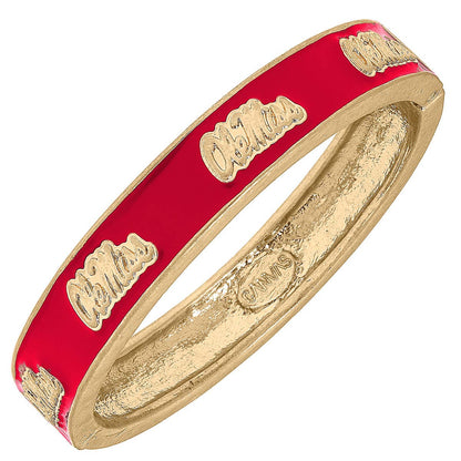 Canvas Style Ole Miss Rebels Enamel Logo Hinge Bangle | CeCe's Home & Gifts