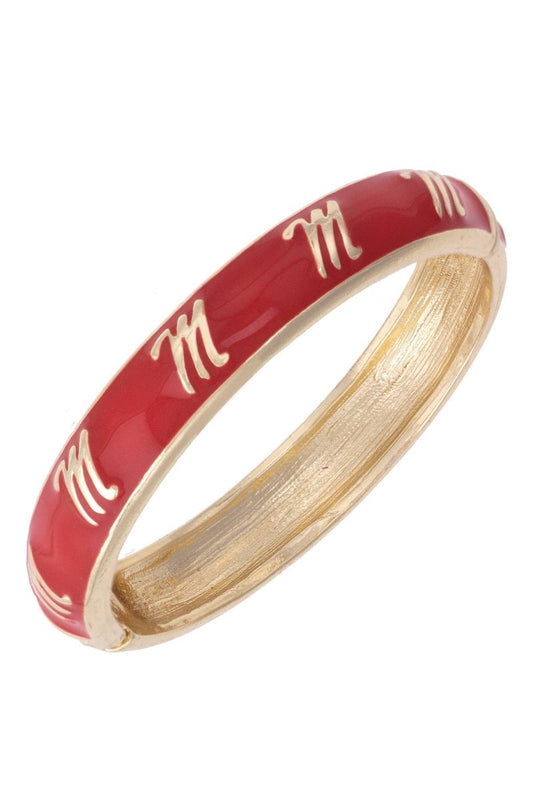 Canvas Style Ole Miss Rebels Red Enamel Logo Hinge Bangle | Canvas Style | CeCe's Home & Gifts