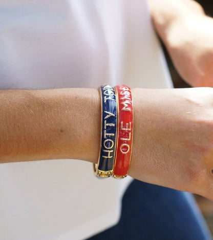 Canvas Style Ole Miss Rebels Sculpted "Hotty Toddy" Enamel Hinge Bangle | Canvas Style | CeCe's Home & Gifts