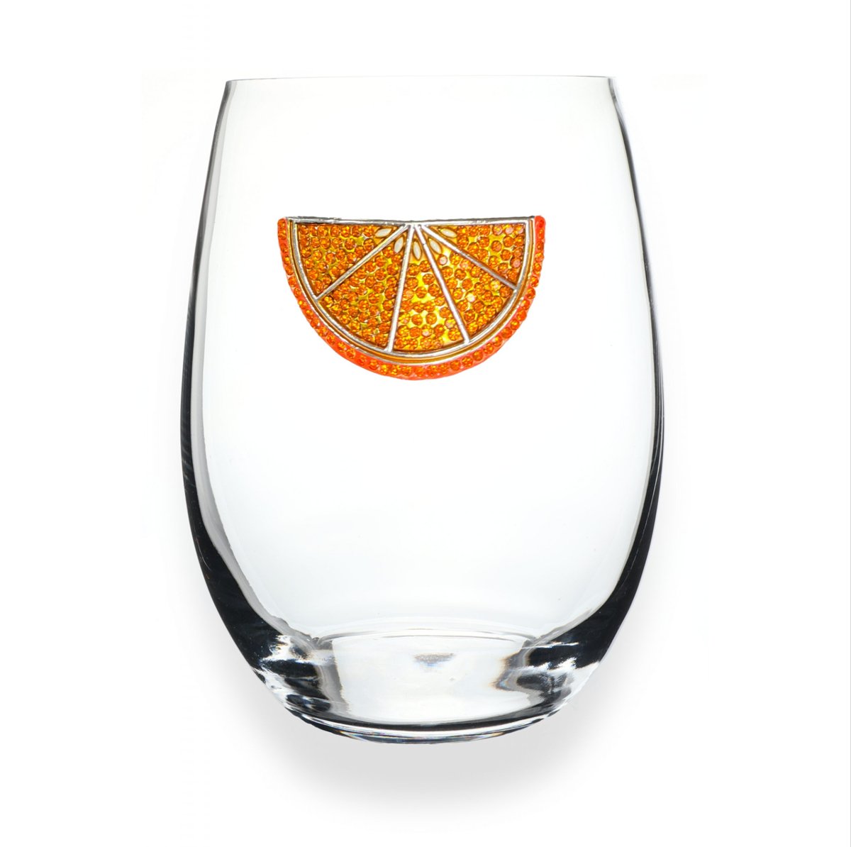 Orange Slice Jeweled Stemless Glassware - CeCe's Home & Gifts