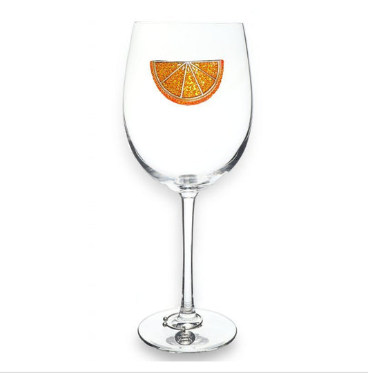 The Queens' Jewels Orange Slice Jeweled Stemmed Glassware | CeCe's Home & Gifts