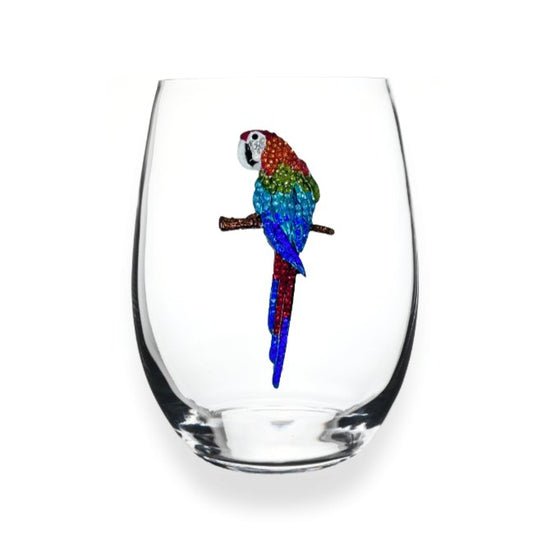 Parrot Jeweled Stemless Glassware - CeCe's Home & Gifts