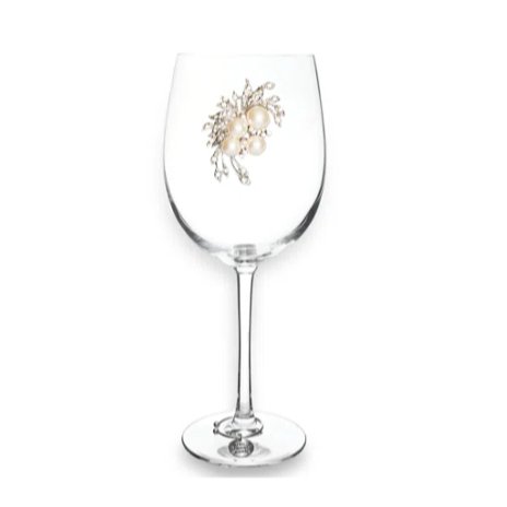 The Queens' Jewels Pearl Bouquet Jeweled Stemmed Glassware | CeCe's Home & Gifts