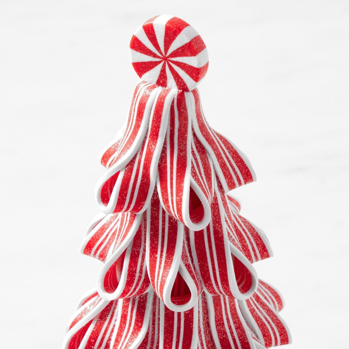 Mud Pie Peppermint Candy Stripe Tree Light-Up Sitter | CeCe's Home & Gifts