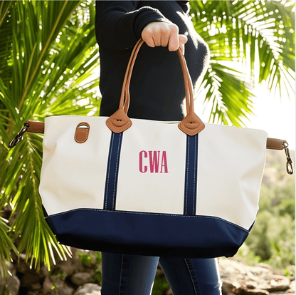 CB Station Personalized Canvas Weekender Bag | Free Monogram | CeCe's Home & Gifts