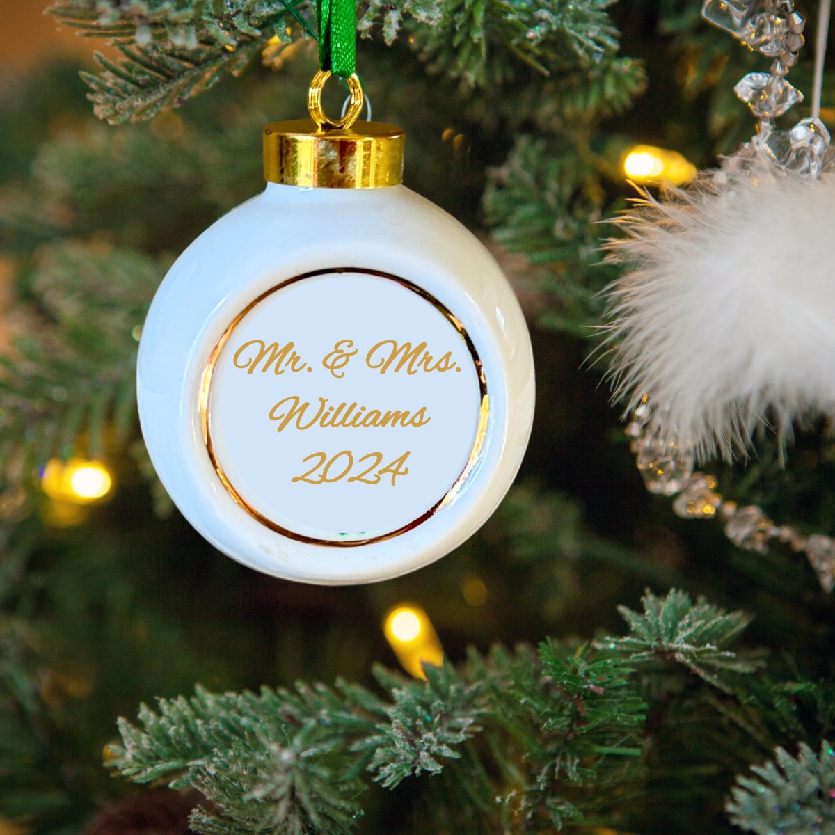 Maryland China Personalized Cream & Gold Porcelain Ornament | CeCe's Home & Gifts