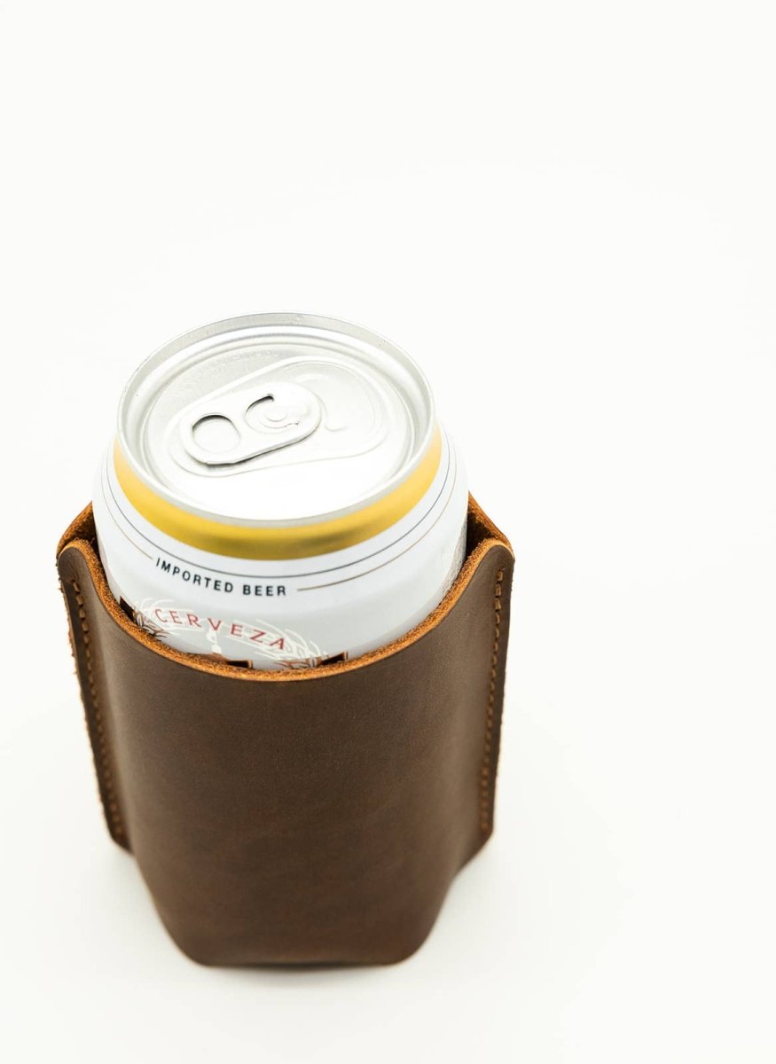 Lindy Leather Personalized Hand-Sewn Leather Slim Can Coolie | CeCe's Home & Gifts