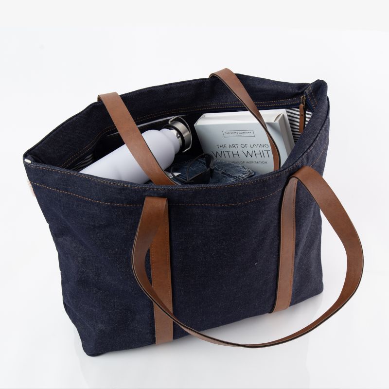 CB Station Personalized Heritage Denim Weekender | CeCe's Home & Gifts
