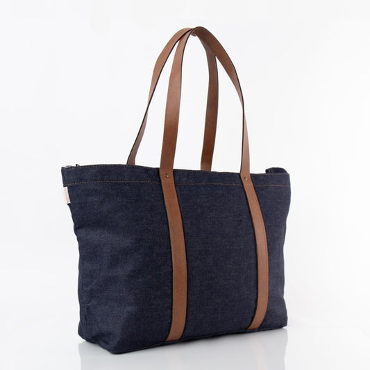 CB Station Personalized Heritage Denim Weekender | CeCe's Home & Gifts