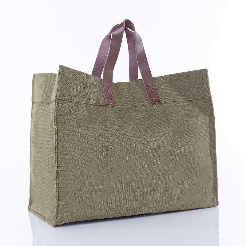 CB Station Personalized Open Canvas Tote Bag | Free Monogram | CeCe's Home & Gifts