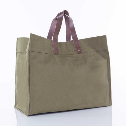 CB Station Personalized Open Canvas Tote Bag | Free Monogram | CeCe's Home & Gifts