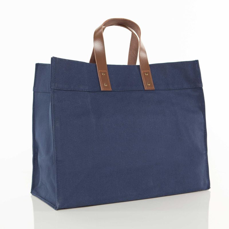 CB Station Personalized Open Canvas Tote Bag | Free Monogram | CeCe's Home & Gifts
