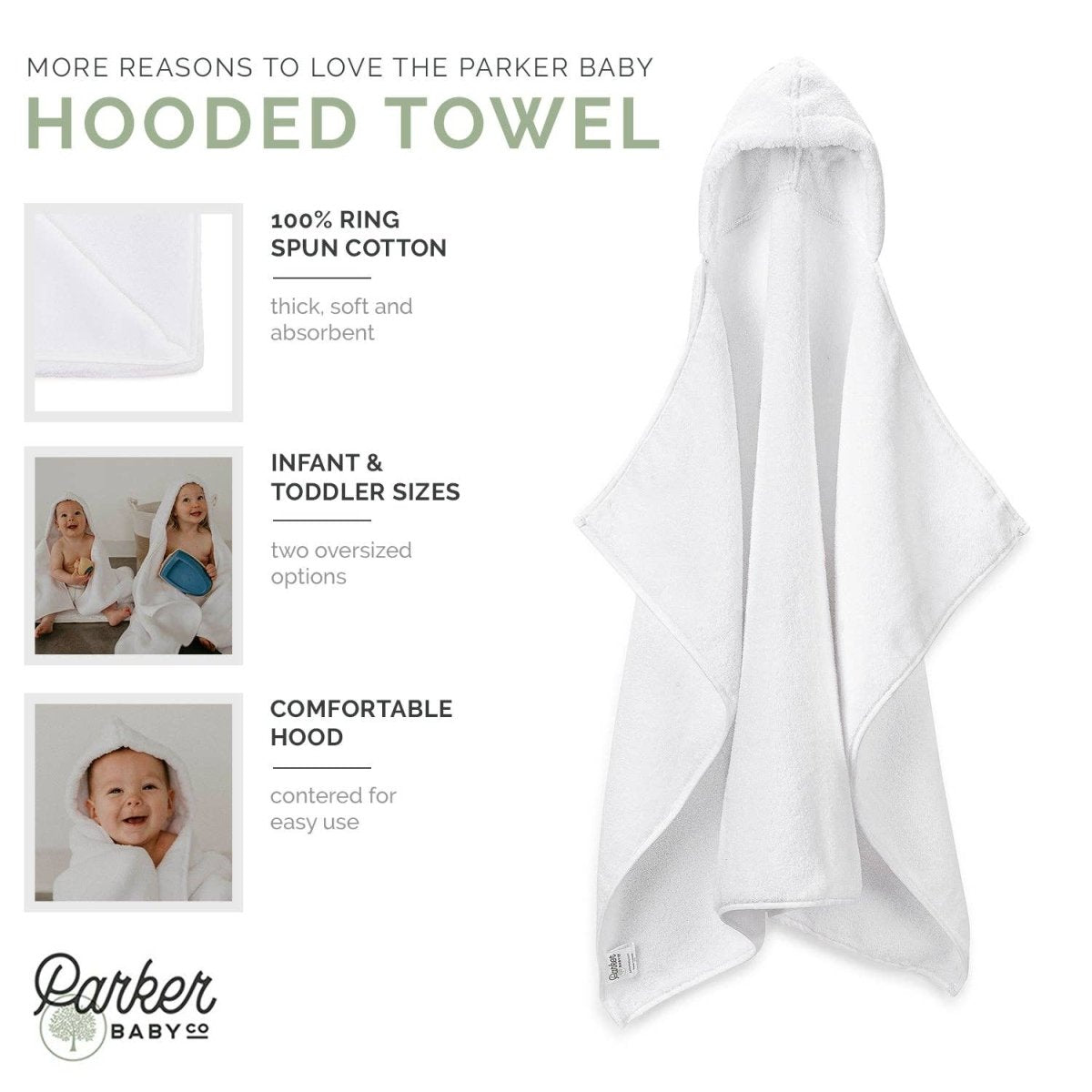 Parker Baby Co. Personalized Plush Hooded Towel – Infant & Toddler Sizes | CeCe's Home & Gifts