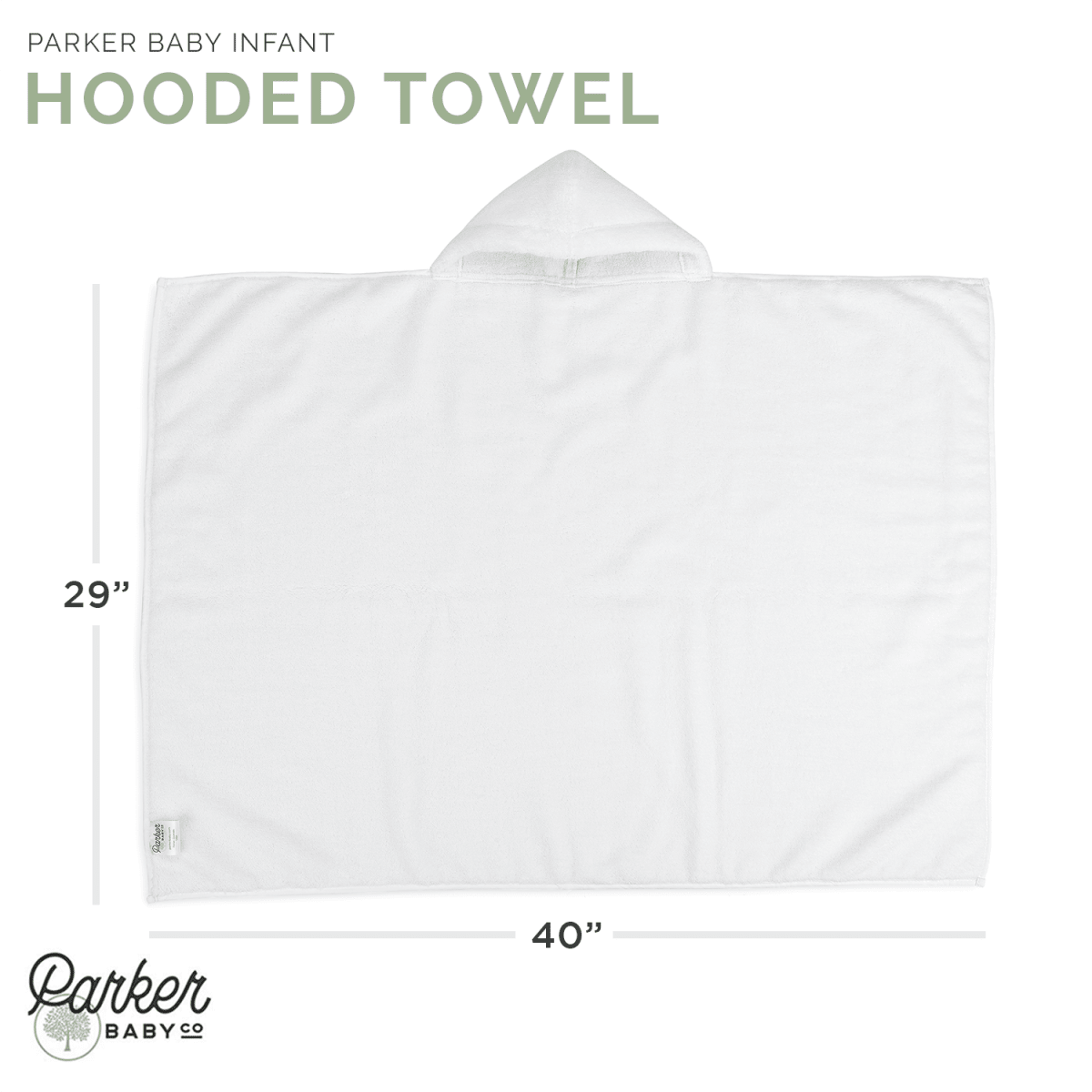 Parker Baby Co. Personalized Plush Hooded Towel – Infant & Toddler Sizes | CeCe's Home & Gifts