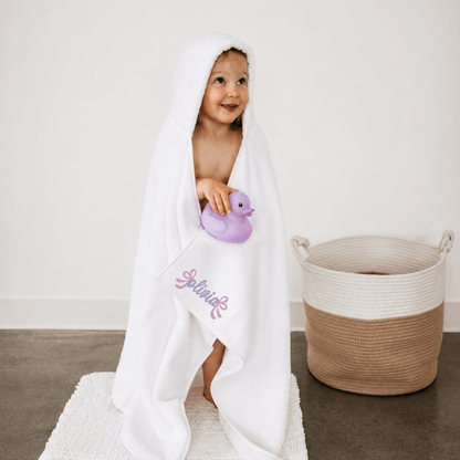 Parker Baby Co. Personalized Plush Hooded Towel – Infant & Toddler Sizes | CeCe's Home & Gifts