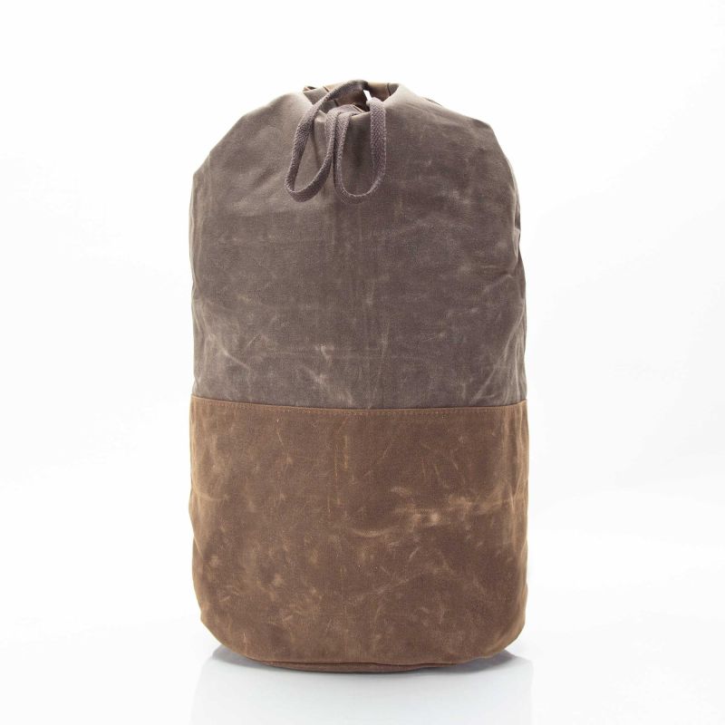 CB Station Personalized Waxed Canvas Laundry Duffel | CeCe's Home & Gifts