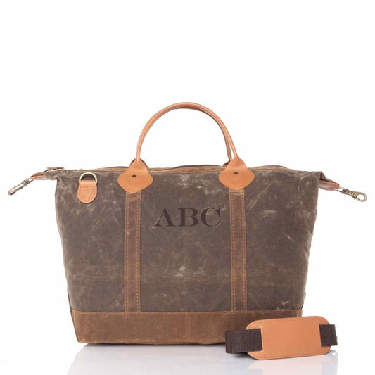 CB Station Personalized Waxed Canvas Weekender Bag | CeCe's Home & Gifts