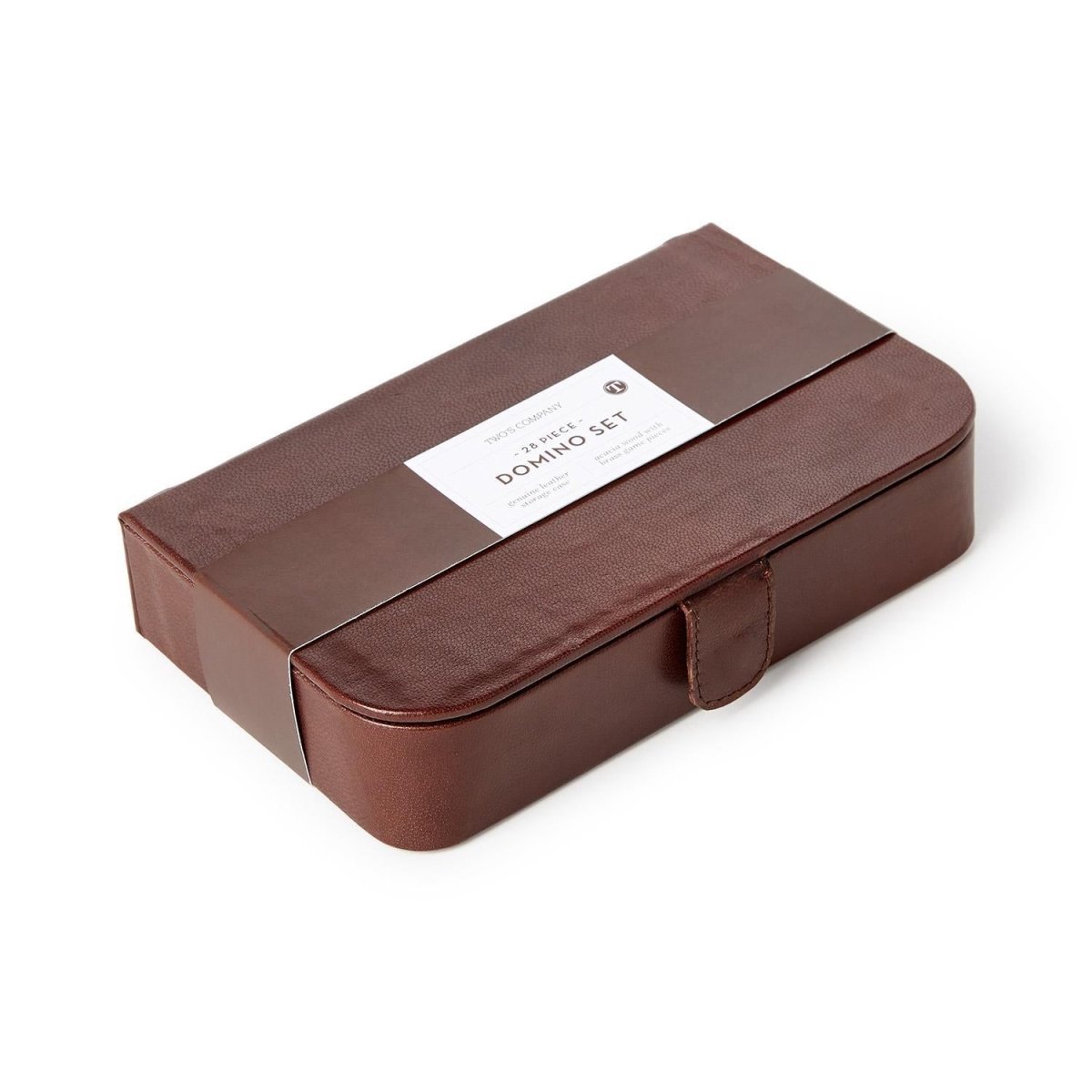 Two's Company Personalized Wooden Domino Set with Leather Case | CeCe's Home & Gifts