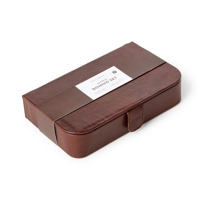 Two's Company Personalized Wooden Domino Set with Leather Case | CeCe's Home & Gifts